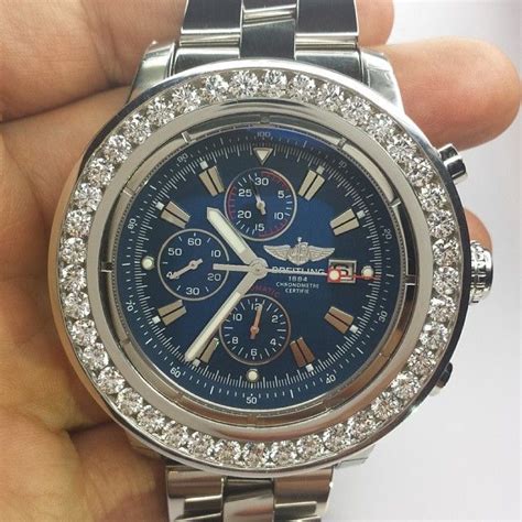 breitling iced out|Breitling replica watch.